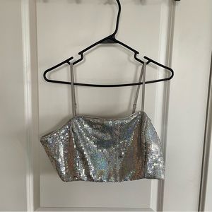 GB Sequined Crop Top